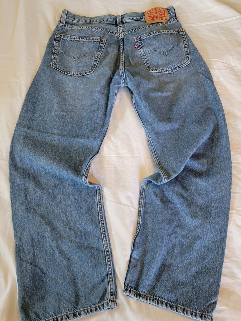 Levi’s 555 Relaxed Straight Jeans Men’s W32 L30 Medium Wash Classic Denim - Picture 13 of 13